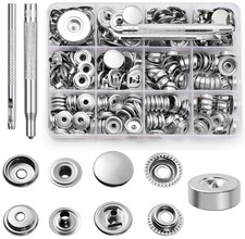 260x Druckknopf Set Edelstahl