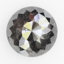 2.21 Karat 7.70 MM Natürlich Loser Diamant Grau Farbe Rund Rose Cut Facettiert