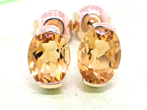 Citrin ohrstecker 585 gelbgold - ohrstecker,
