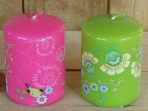 Stumpenkerze blumen - stumpenkerze, "blumen"