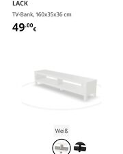 LACK IKEA WEIß Sehr große TV Sideboard BANK NEUWERTIG