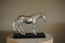 Skulptur Pferd Horse Alu Silber Deko Figur Tier Tierfigur Statue L31 cm 