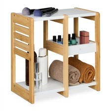 Badregal Bambus Beistellregal Küchenregal Tischregal Ablageregal 3 Ablagen klein