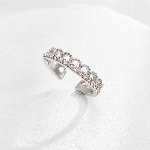 Eleganter offener kronen ring - eleganter,
