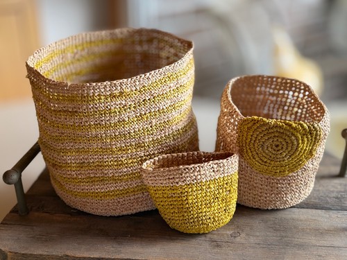Neu 3tlg set isalo raffia - 3tlg.,
