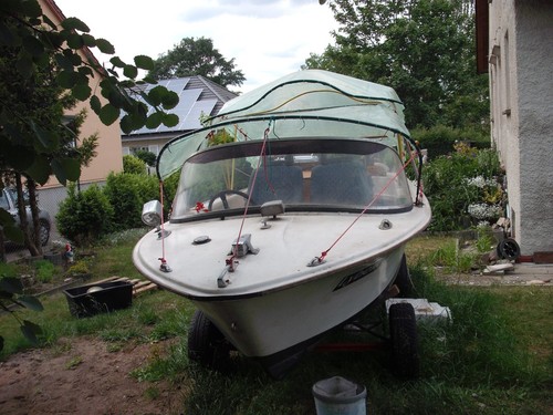 Motorboot gfk mit - motorboot, hafentrailer