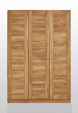 KLEIDERSCHRANK WILDEICHE MASSIV GEÖLT 3-TÜRIG  ca. 143/207/61cm