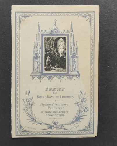 Andachtsbild 1890 lourdes - andachtsbild,