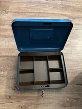 Geldkassette blau abschließbar 20 cm lang