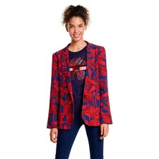 Desigual - Blazer "Wels" (20SWEWAT) für Damen | Größe: M | Farbe: Rot / Blau