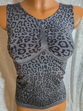 Schlankstütz Shapewear Top, PU-UBF - Noblesse - Silber anthrazit - Gr. L - 42 44