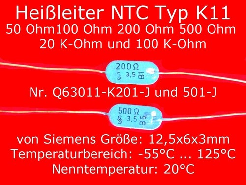 Ntc heißleiter widerstände - heißleiter,