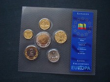 TOP Litauen EU Kursmünzensatz im Blister! Letzte Umlaufmünzen Europas! KMS! RAR!