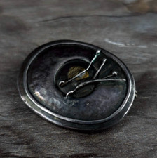 Brosche Silber Sterling teils