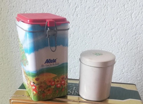 Stück alte metalldose - stück,
