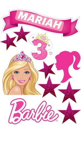 Essbar barbie tortenaufleger - essbar,