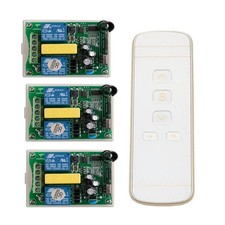 AC 220V RF Drahtlose 1x Fernbedienung Schalter für 3x Motor Rollladen 433Mhz