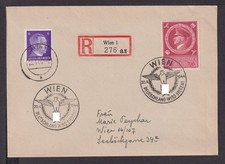 Ostmark R Brief Wien Österreich Deutsches Reich selt SST Deutschland wird siegen