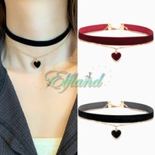 Samtband Halsband Kropfband Choker * Herz Kette * Trachten Dirndl Vintage