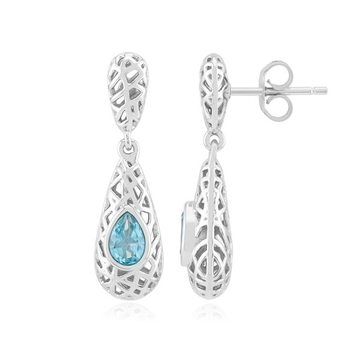 Blaue apatit silber ohrringe - blaue, apatit-silber-ohrringe