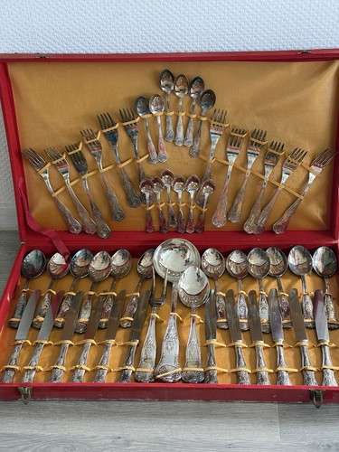 Vintage besteckkasten metall - vintage,