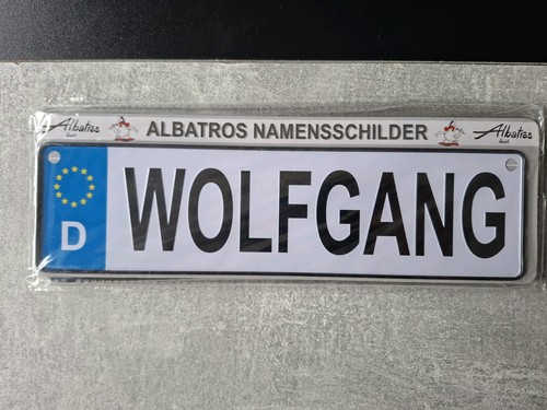 Namensschild aus metall - namensschild,