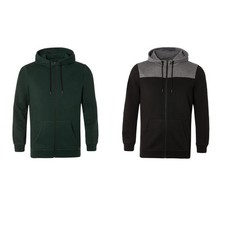 Livergy Herren Sweatjacke Übergröße Weste mit Kapuze XXL 4XL Schwarz-Grau Grün