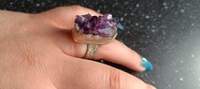 Amethyst ring mit - amethyst, echtsilber