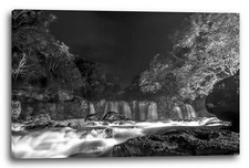 Wandbild wasserfall night - wandbild, at