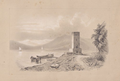 Fluss landschaft turm - turm, boot
