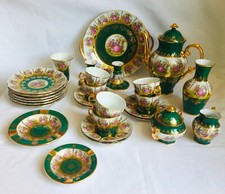 Vergoldetes 28-tlg. HW Porzellan Karlsbader Wertarbeit seit 1901 – Kaffeeservice