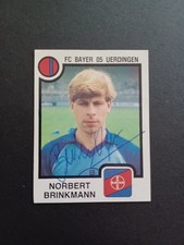 Norbert Brinkmann Bayer Uerdingen Panini 84 Sammelbild signiert ungeklebt 