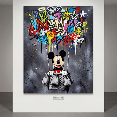 Banksy balloon mickey - balloon-mickey, mouse