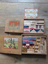 2 x Antik Holzbaukasten 30er