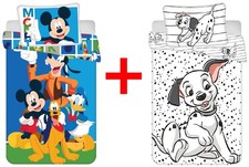 Micky Maus 101 Dalmatiner Kinderbettwäsche 2er Geschenk Set 100 x135 + 40 x 60cm