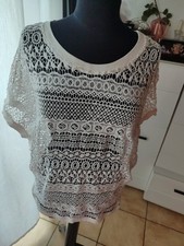 Promod Weiss Spitzen Bluse Sommer