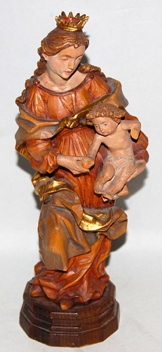 Farbige holzfigur madonna - holzfigur,,