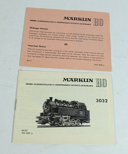 Märklin 3032 anleitung - mÄrklin,