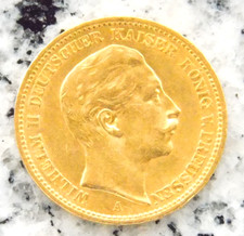 Goldmünze 20 MARK 1890 A Wilhelm 2 König von Preussen 7,96g 900 Fein Gold selten