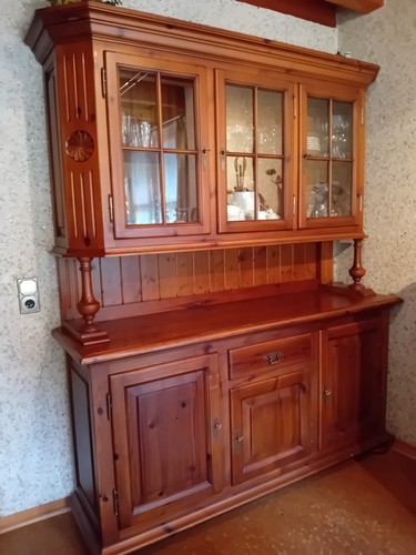 Vitrinenschrank massivholz - vitrinenschrank, (massivholz