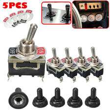 5 Kippschalter Rastend Ein-Aus-Ein Umpolschalter Polwendeschalter 2 polig ON OFF