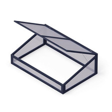 upyard Frühbeet-Aufsatz Pflanzenabdeckung Gewächshaus 120 x 80 cm schwarz 