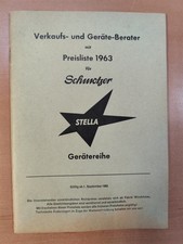 Schmotzer Verkaufs und Geräteberater Preisliste 1963 MK9