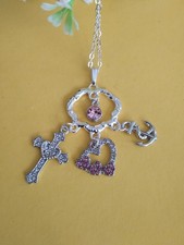 Ausgefallene Glaube Liebe Hoffnung Kette Ca 45+5 Cm Lang