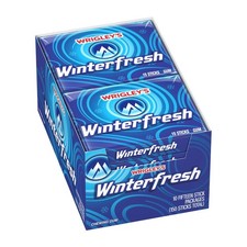 Wrigley's Winterfresh Streifen-Kaugummi aus den USA, 10 Päckchen (150 Stück)