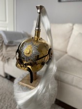 Pickelhaube Paradehelm Sachsen - neu & ungetragen aus Ausstellungsvitrine