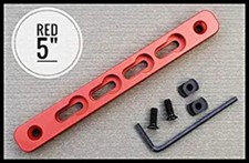 5" Red M-LOK to KeyMod Section