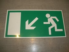 Fluchtweg-Hinweisschild Notausgang 300x150mm Hinweisschild Treppe runter links