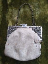 antike Abendtasche Handtasche Theatertasche Portemonnaie Geldtasche alt Deko 