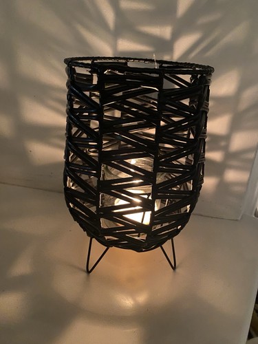 Windlicht deko laterne flecht - windlicht,